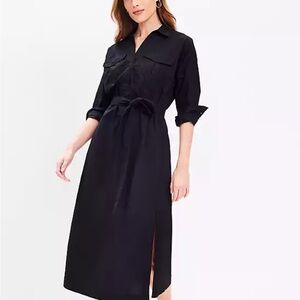 Loft Black Midi Dress